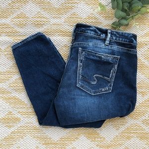 Silver Elyse skinny distress jeans